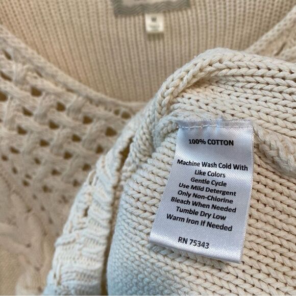 Ruby Moon cream classic knit pull over cardigan size medium - Picture 6 of 6